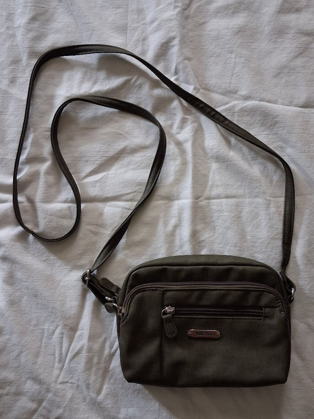 MultiSac Handbag Mini Dynamic Crossbody Bag Olive Green Travel Purse EUC